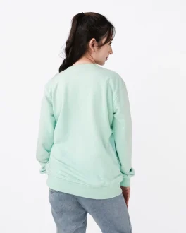Aerostreet Crewneck Aero Love Light Green Sweater Sweatshirt 1E000