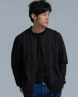 JB – Jacket Bary Black – Jaket Kasual Pria