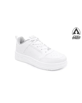 Aerostreet 37-44 Brooklyn Putih Putih – Sepatu Sneakers Casual Sport
