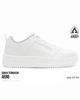 Aerostreet 37-44 Brooklyn Putih Putih – Sepatu Sneakers Casual Sport