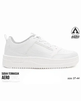 Aerostreet 37-44 Brooklyn Putih Putih - Sepatu Sneakers Casual Sport