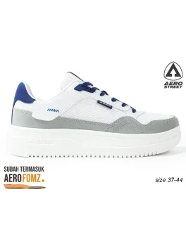 Aerostreet 37-44 Maximo Putih Abu Muda Biru Tua – Sepatu Sneakers Casual