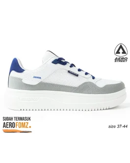 Aerostreet 37-44 Maximo Putih Abu Muda Biru Tua - Sepatu Sneakers Casual