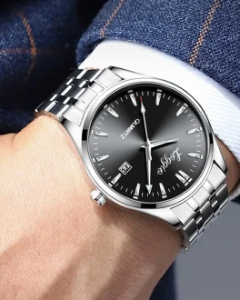 Loggio Jam Tangan Pria Anti Air Original 100% Bisnis Fashion Mewah Stainless Steel Quartz Watch