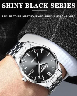 Loggio Jam Tangan Pria Anti Air Original 100% Bisnis Fashion Mewah Stainless Steel Quartz Watch