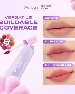 NEW! WARDAH Blur-Ink Lip Plush Lip Tint Matte – Korean Makeup Healthy Matte Finish – Velvet Lip – 8H Longlasting – High Coverage