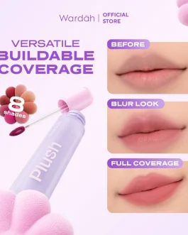 NEW! WARDAH Blur-Ink Lip Plush Lip Tint Matte – Korean Makeup Healthy Matte Finish – Velvet Lip – 8H Longlasting – High Coverage