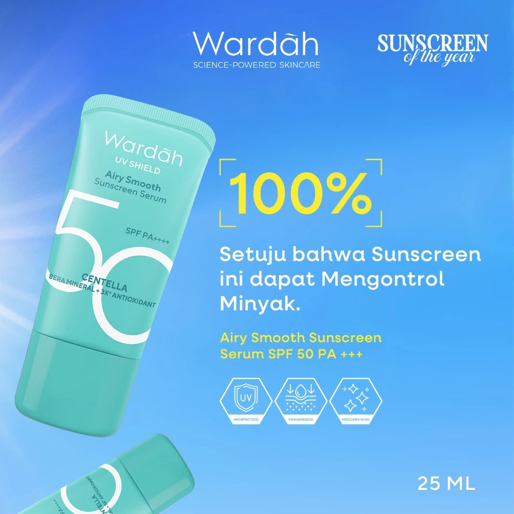 Wardah Sunscreen UV Shield Airy Smooth Serum SPF 50 PA++++ - Gambar 3