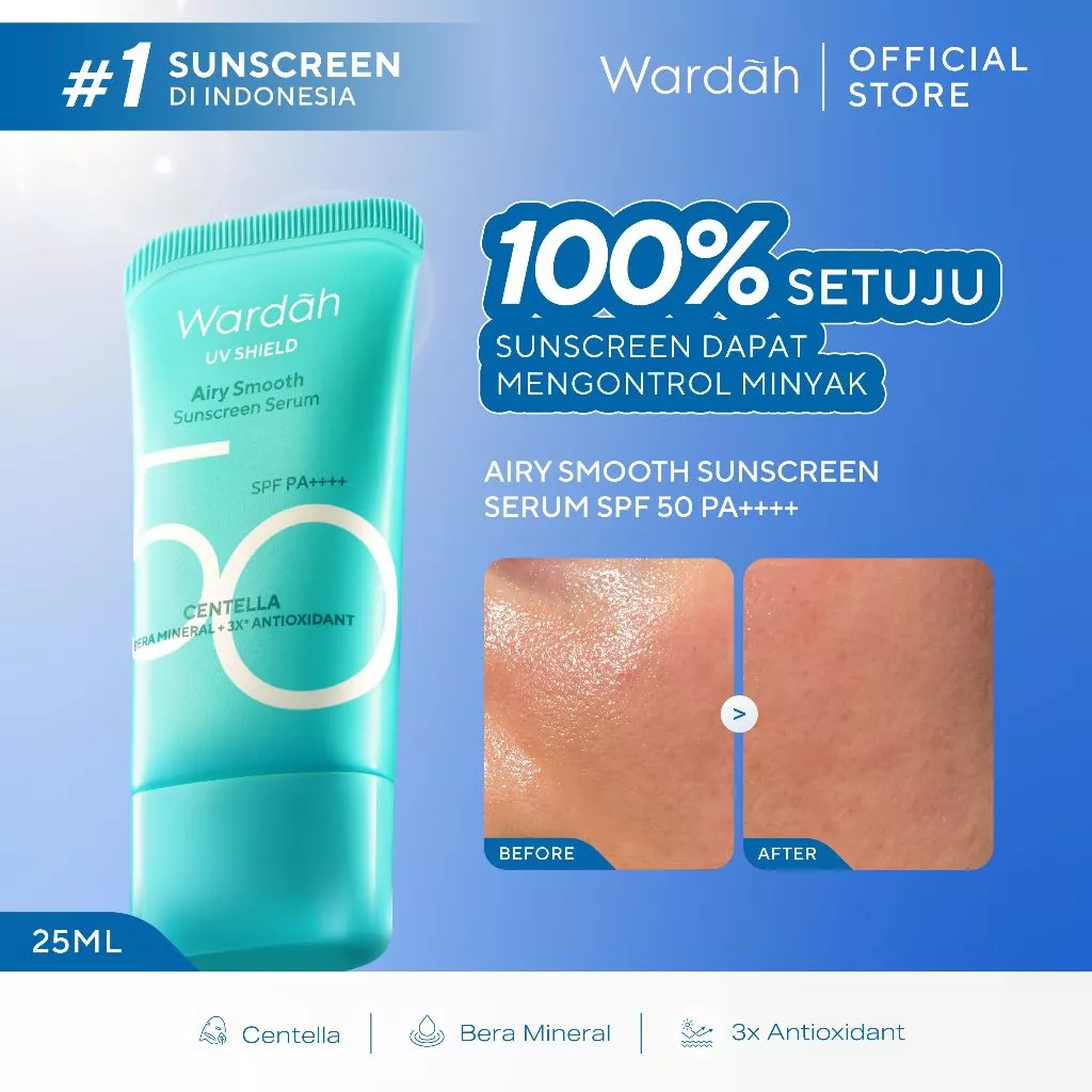 Wardah Sunscreen UV Shield Airy Smooth Serum SPF 50 PA++++ - Gambar 2